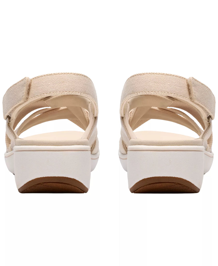Clarks Women's BreezeRae Ana Open Toe Wedge Sandals