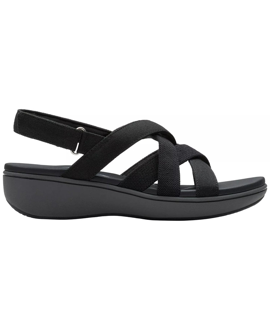 Clarks Women's BreezeRae Ana Open Toe Wedge Sandals