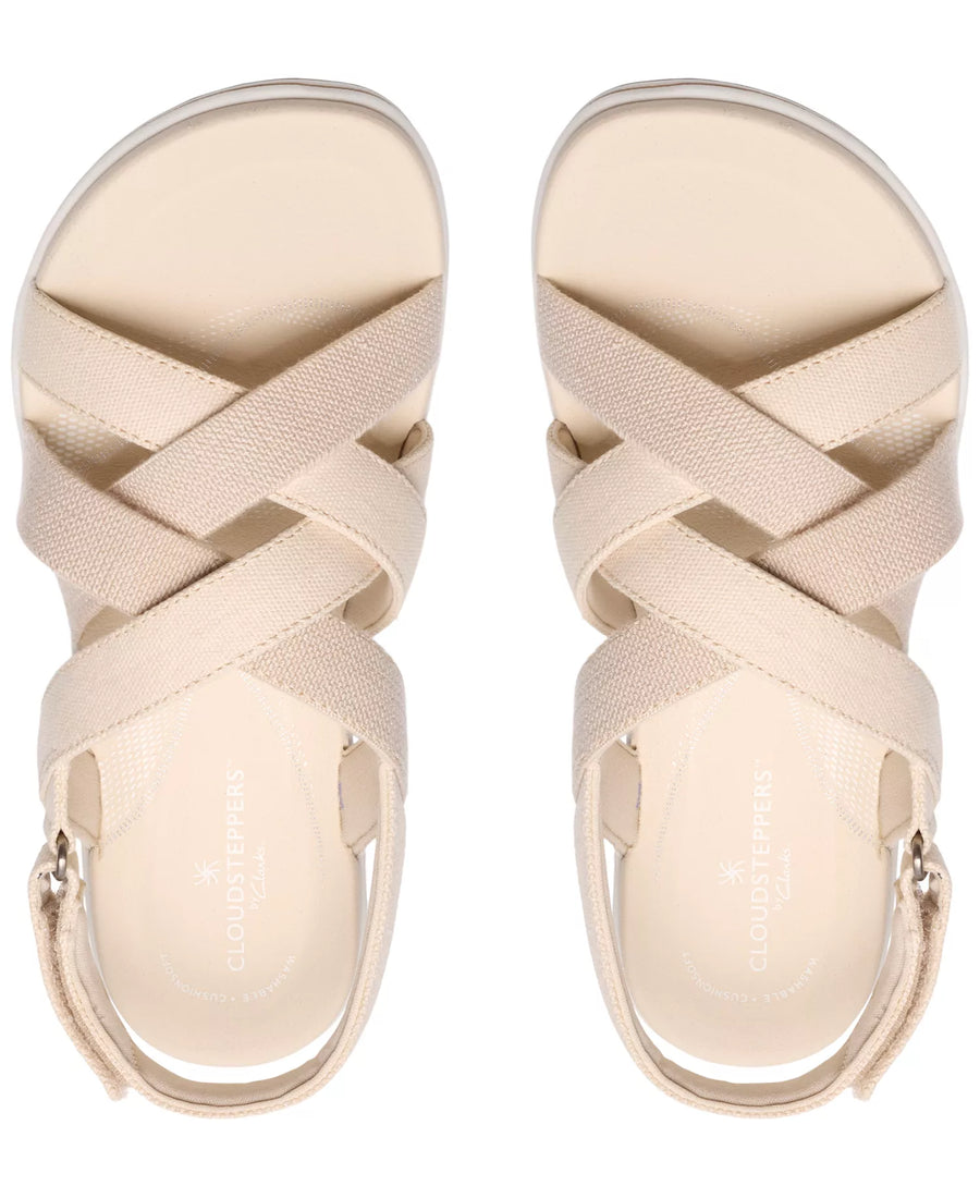 Clarks Women's BreezeRae Ana Open Toe Wedge Sandals