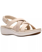 Clarks Women's BreezeRae Ana Open Toe Wedge Sandals