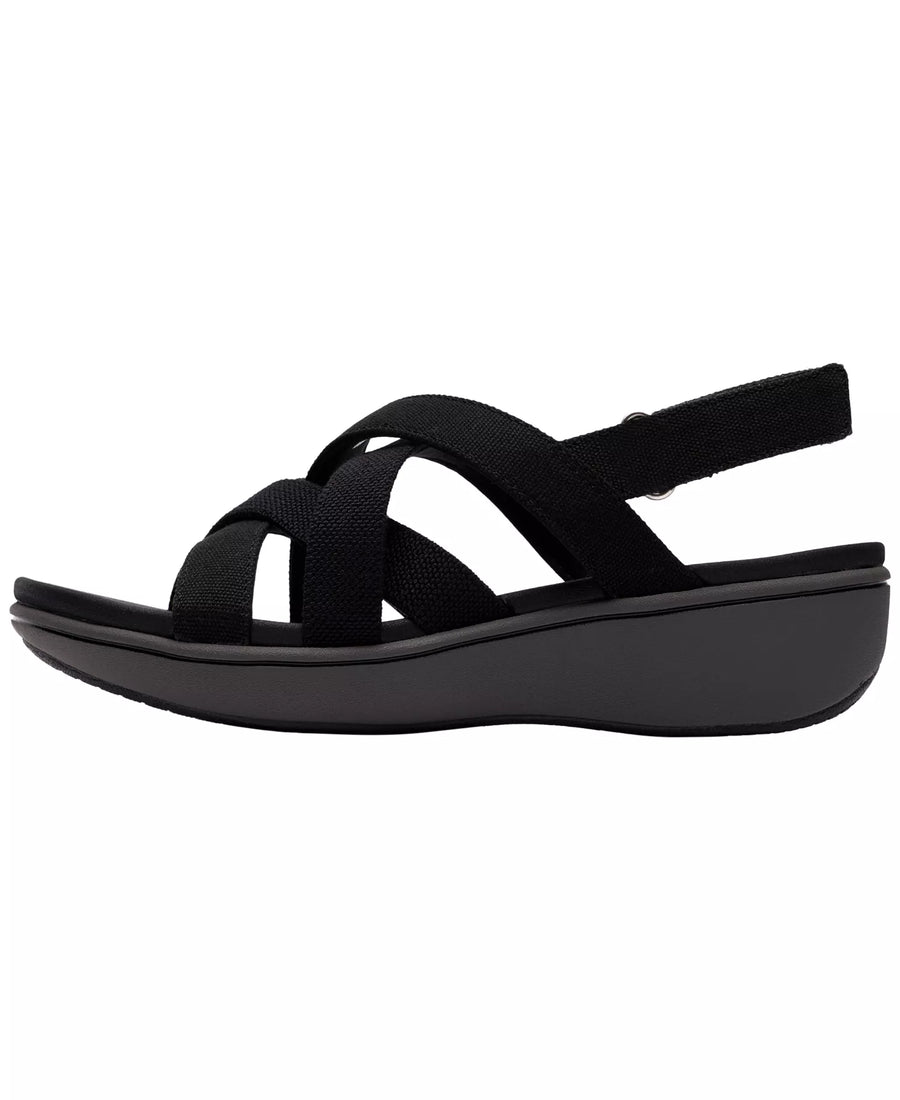 Clarks Women's BreezeRae Ana Open Toe Wedge Sandals