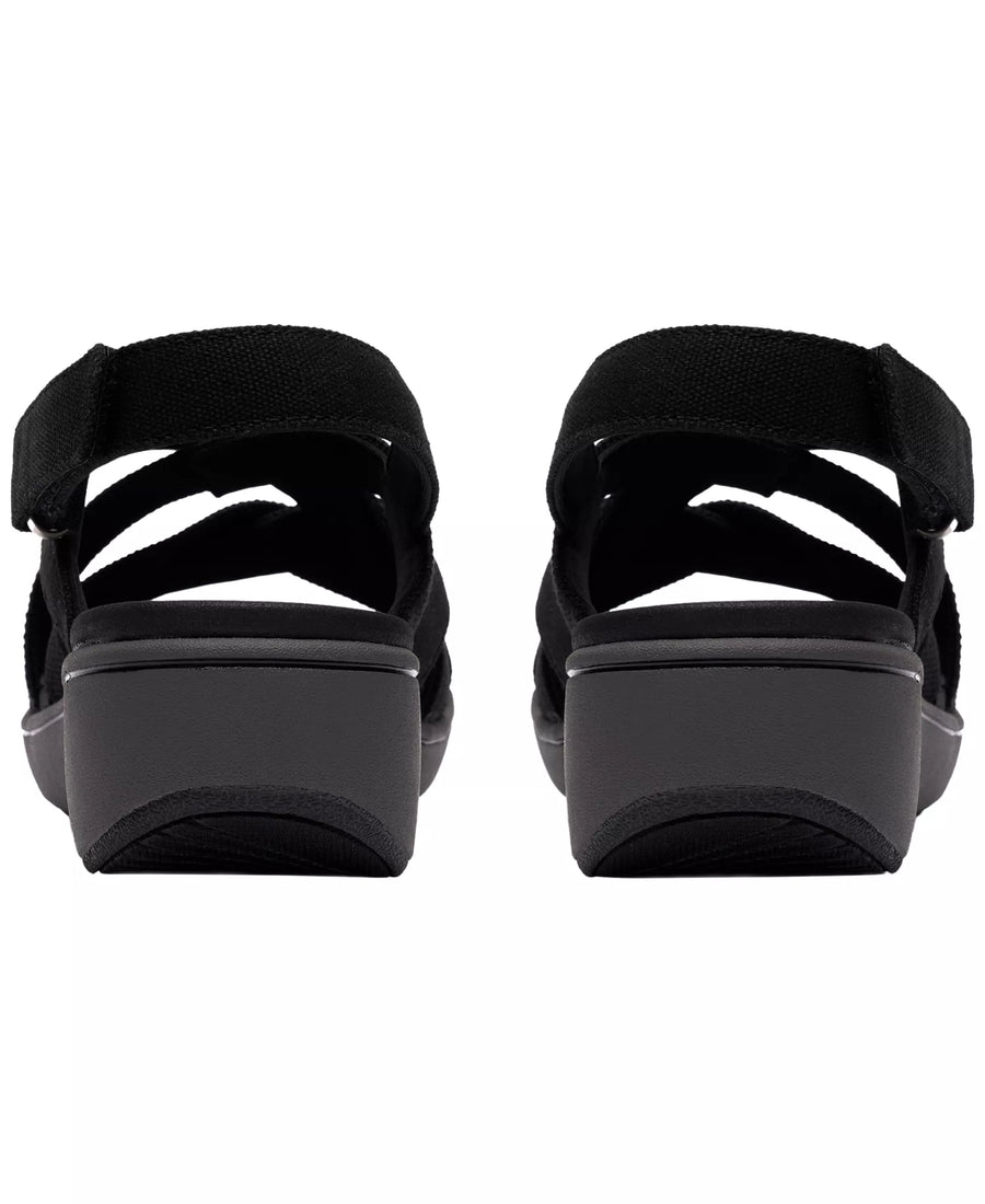 Clarks Women's BreezeRae Ana Open Toe Wedge Sandals