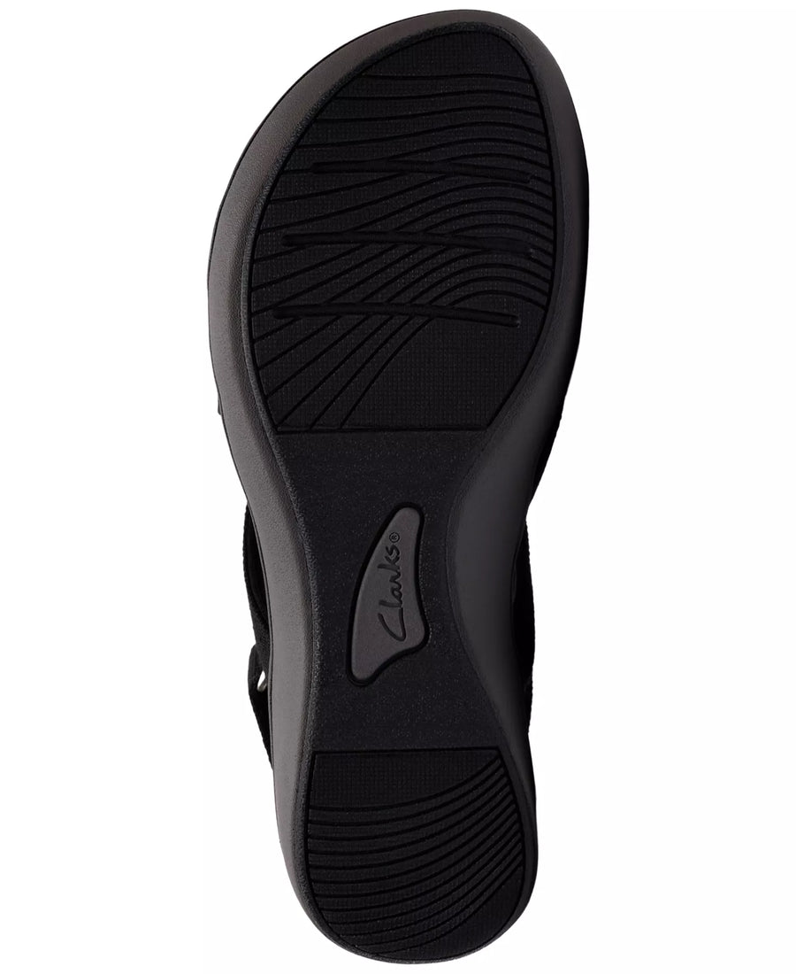 Clarks Women's BreezeRae Ana Open Toe Wedge Sandals