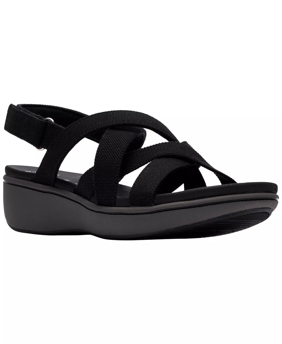 Clarks Women's BreezeRae Ana Open Toe Wedge Sandals