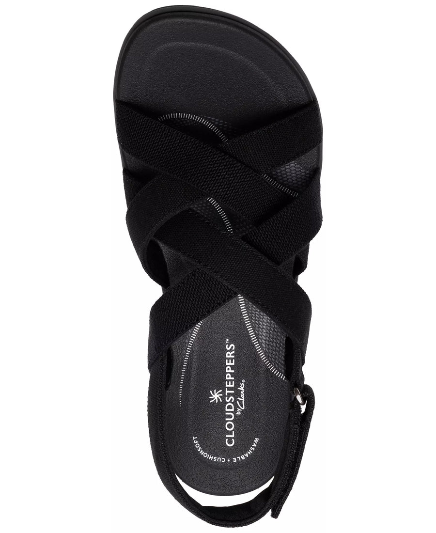 Clarks Women's BreezeRae Ana Open Toe Wedge Sandals