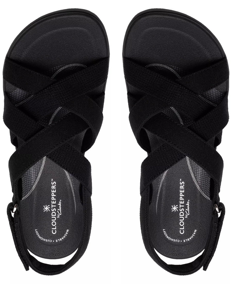 Clarks Women's BreezeRae Ana Open Toe Wedge Sandals