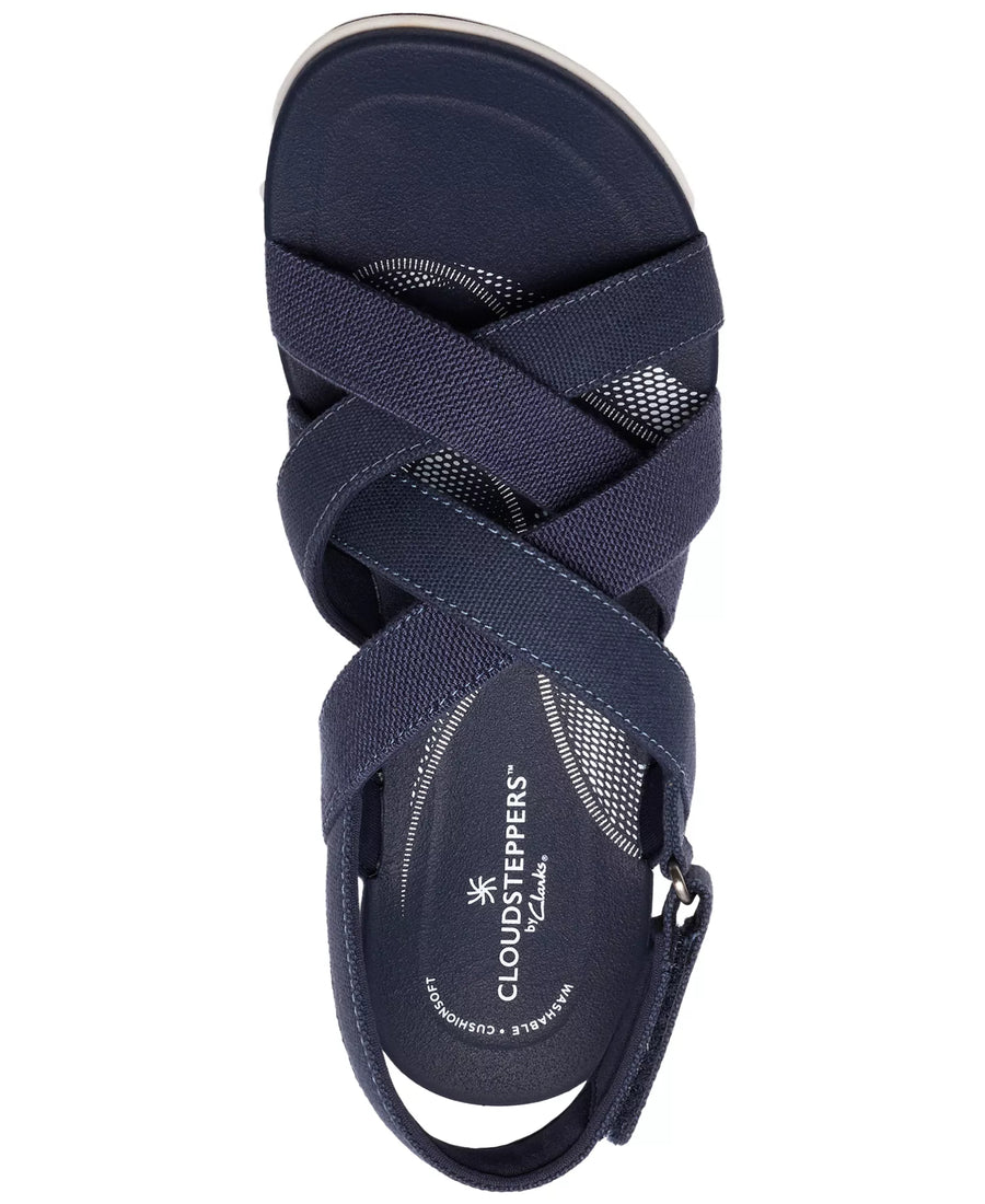 Clarks Women's BreezeRae Ana Open Toe Wedge Sandals