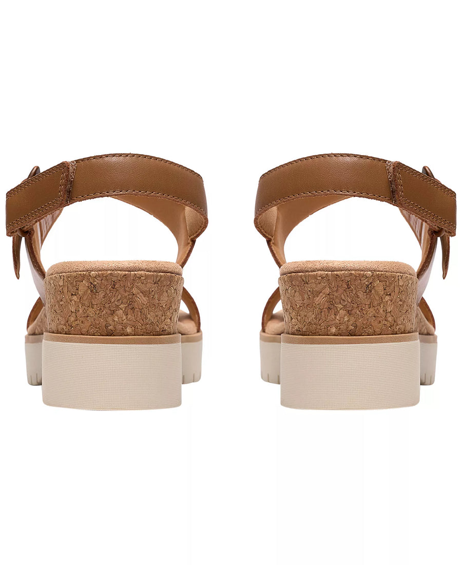 Clarks Women's Diaz Rose Round Toe Wedge Sandals