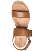 Clarks Women's Diaz Rose Round Toe Wedge Sandals