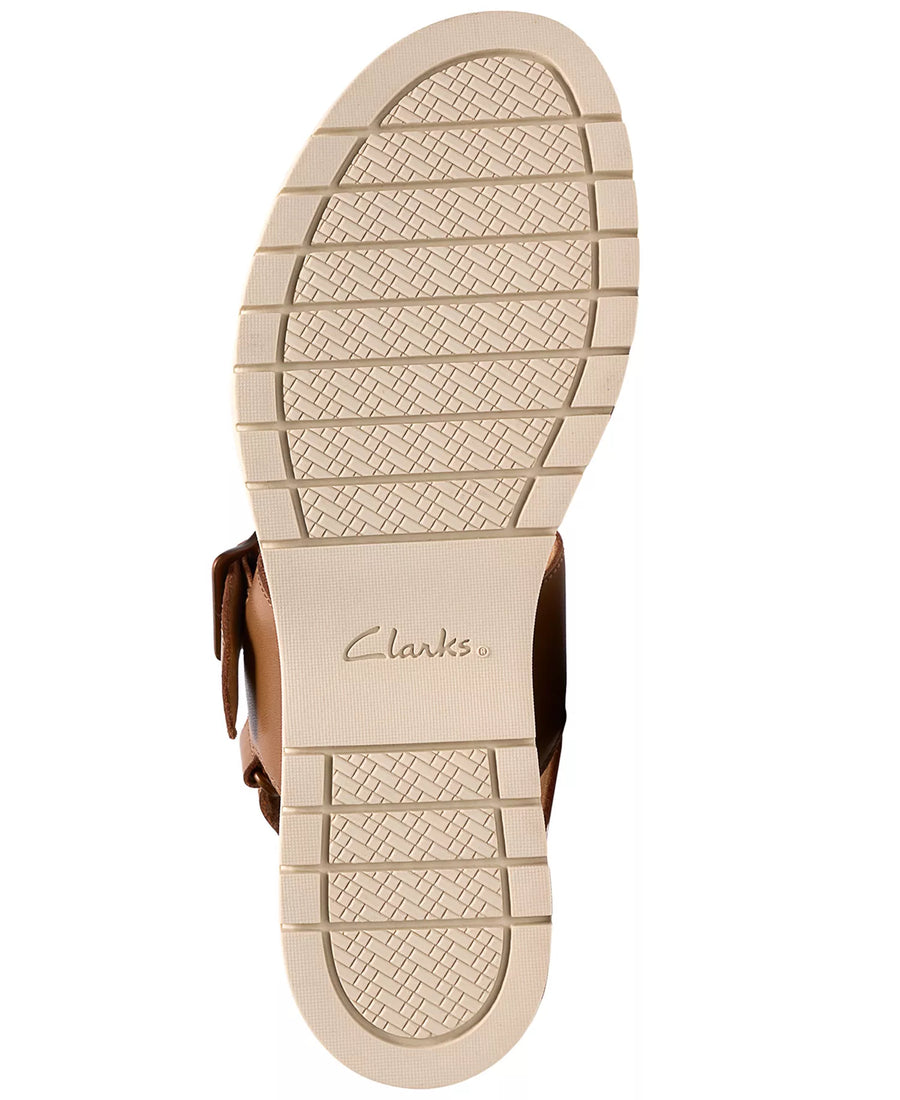 Clarks Women's Diaz Rose Round Toe Wedge Sandals