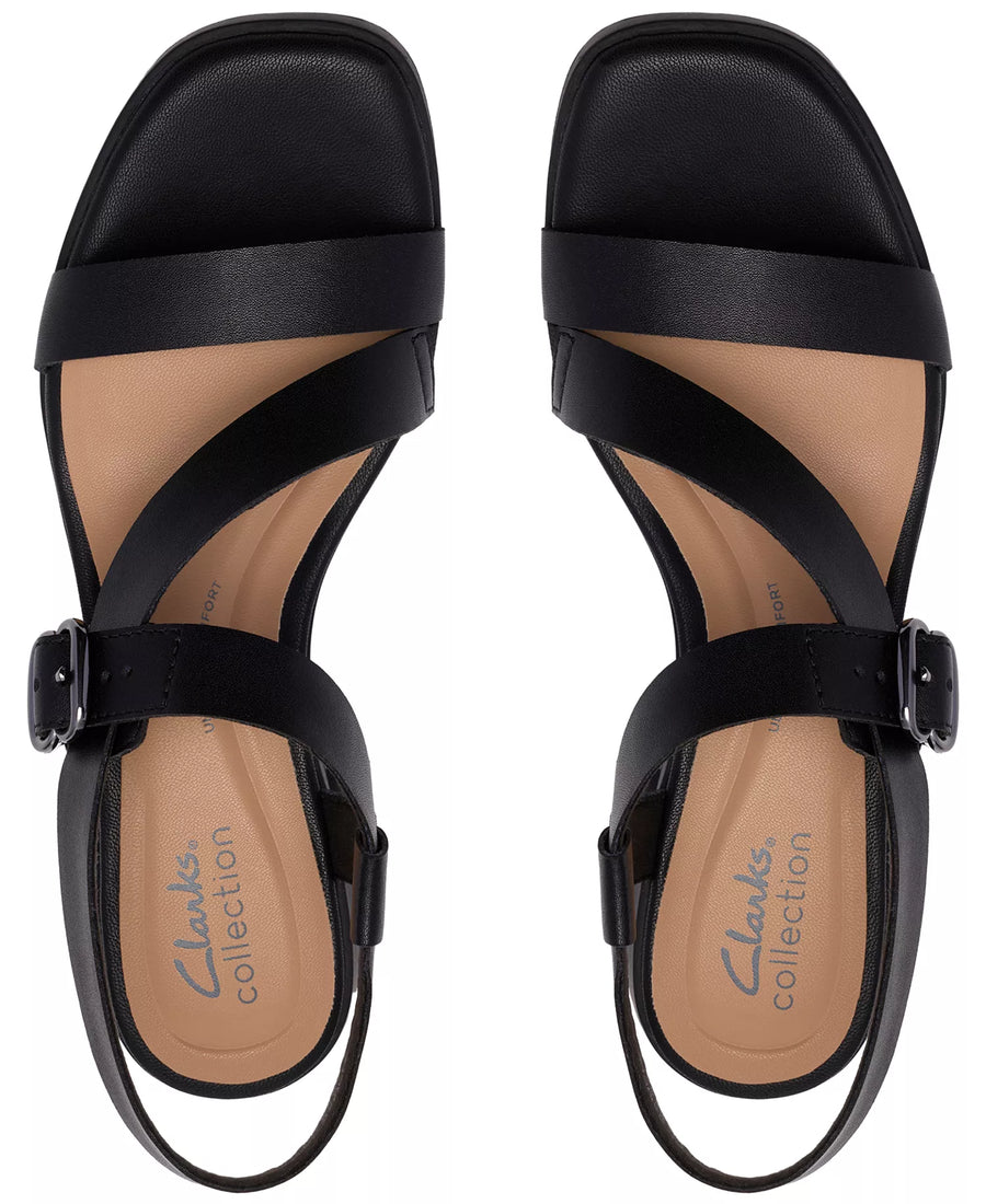 Clarks Women's Jaylan Sol Square Toe Dress Sandals