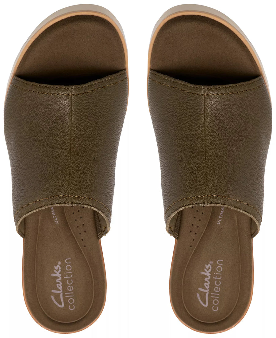Clarks Women's Diaz Slide Open Toe Wedge Sandals