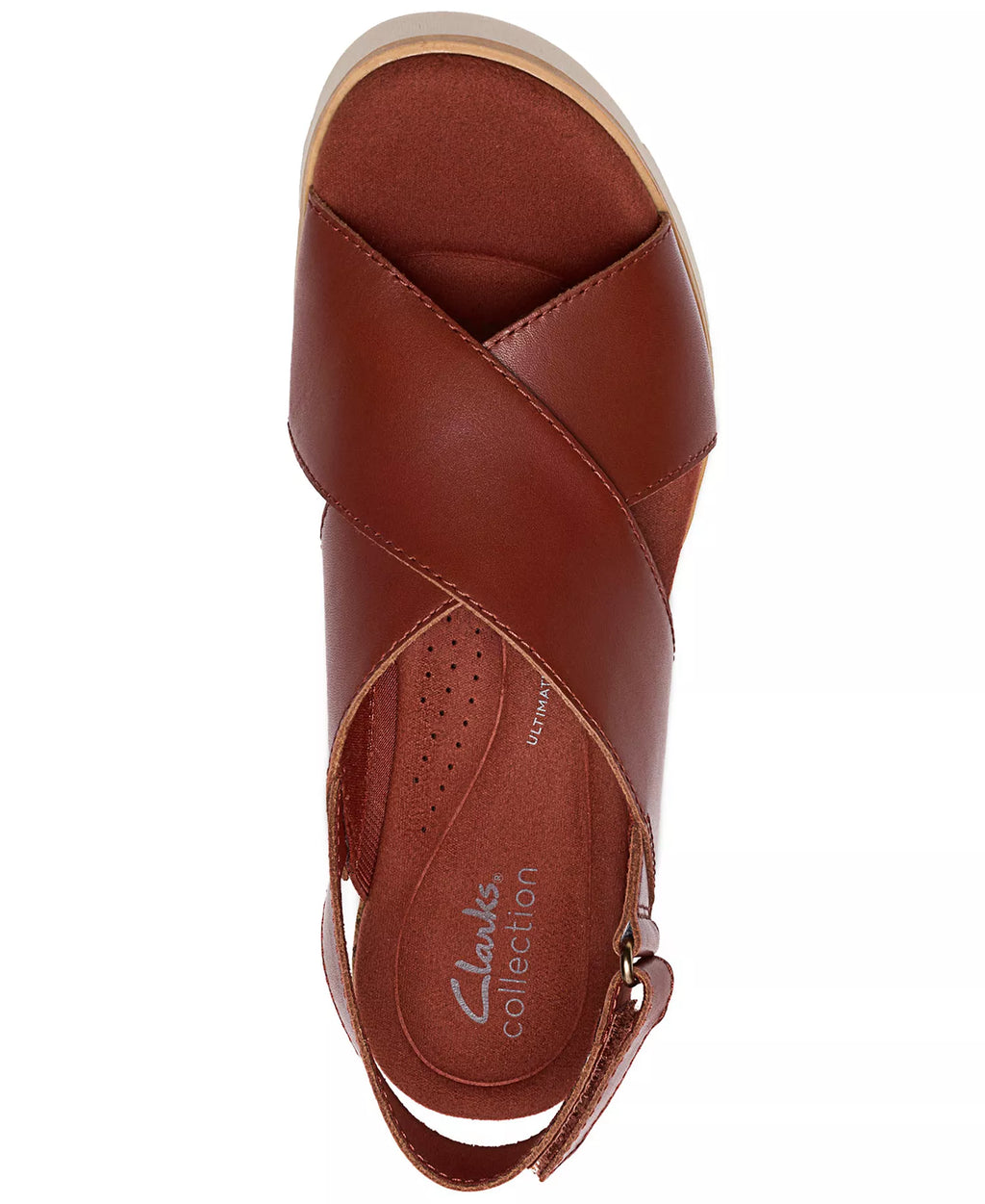 Clarks Women's Diaz Cross Round Toe Wedge Sandals