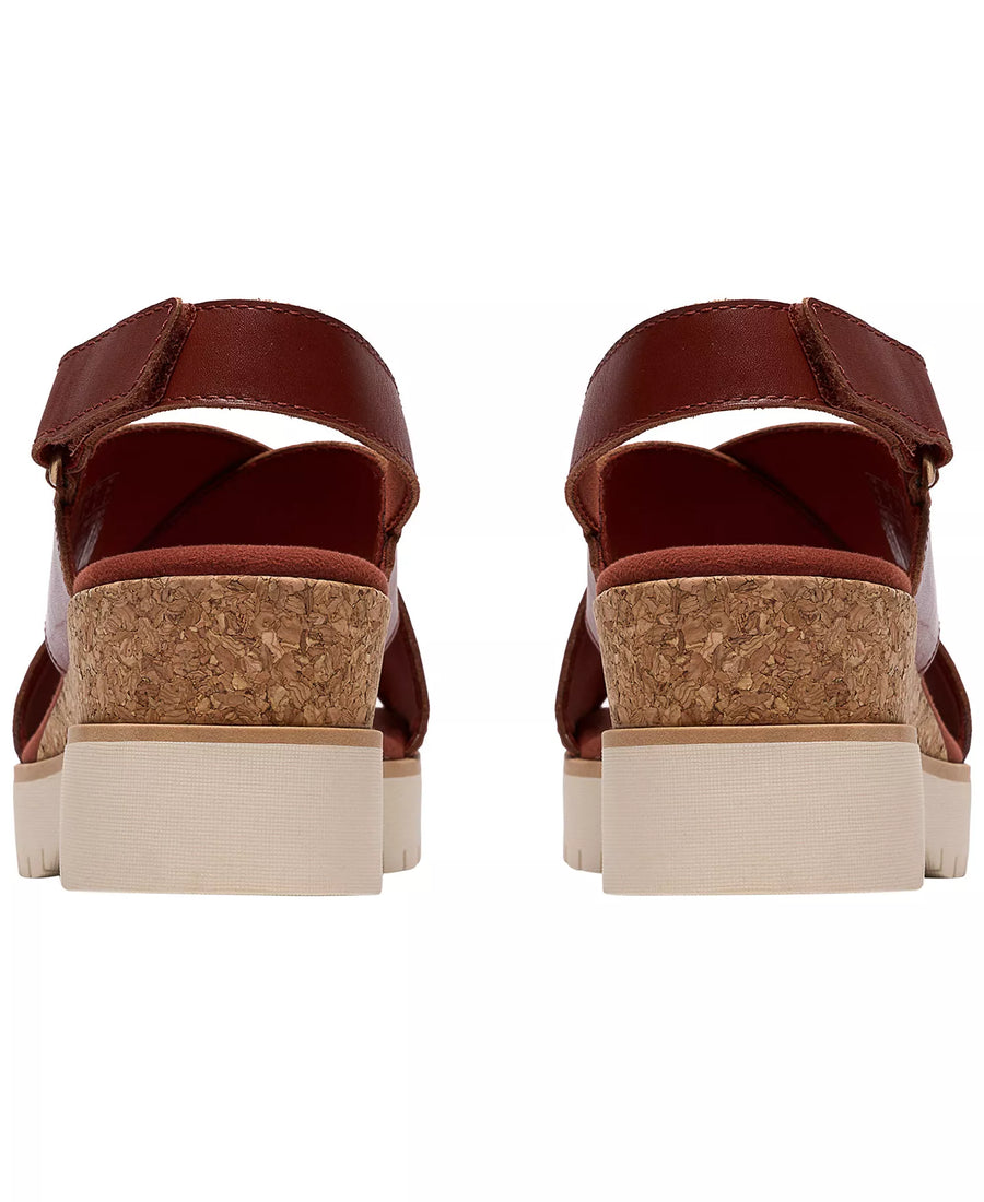 Clarks Women's Diaz Cross Round Toe Wedge Sandals