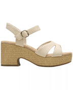 Clarks Women's Nerisa Twist Round Toe Wedge Sandals