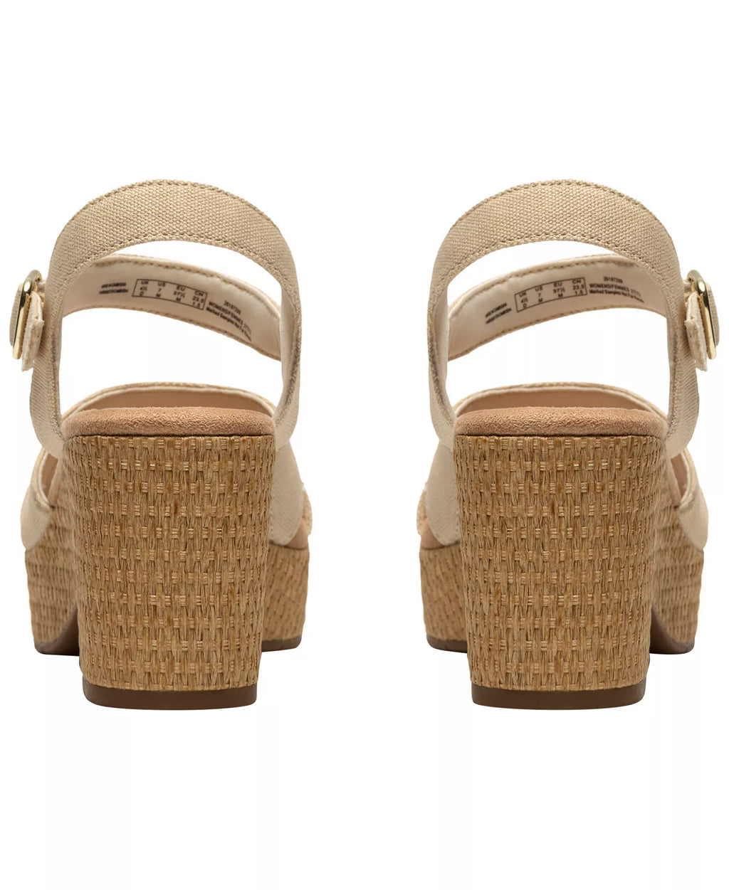 Clarks Women's Nerisa Twist Round Toe Wedge Sandals