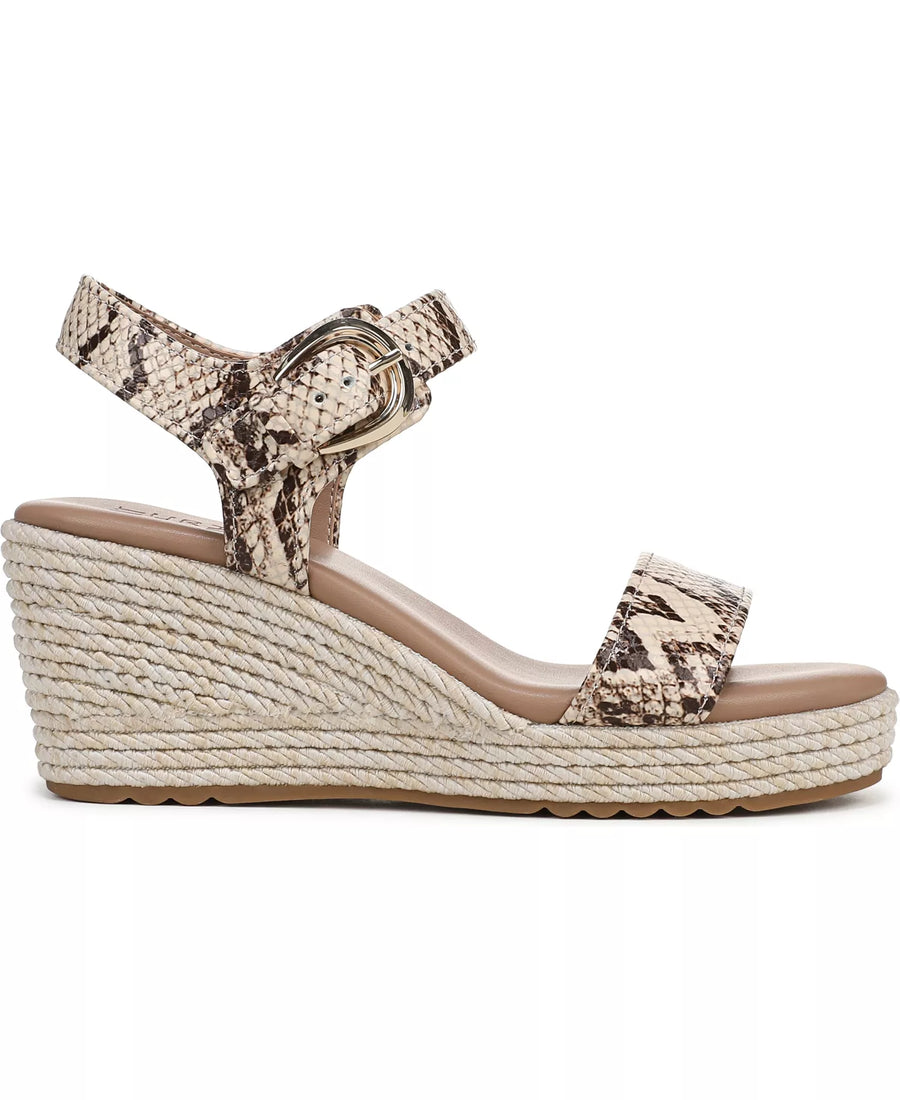 Naturalizer Women's Stella Open Round Toe Buckle Wedge Sandals
