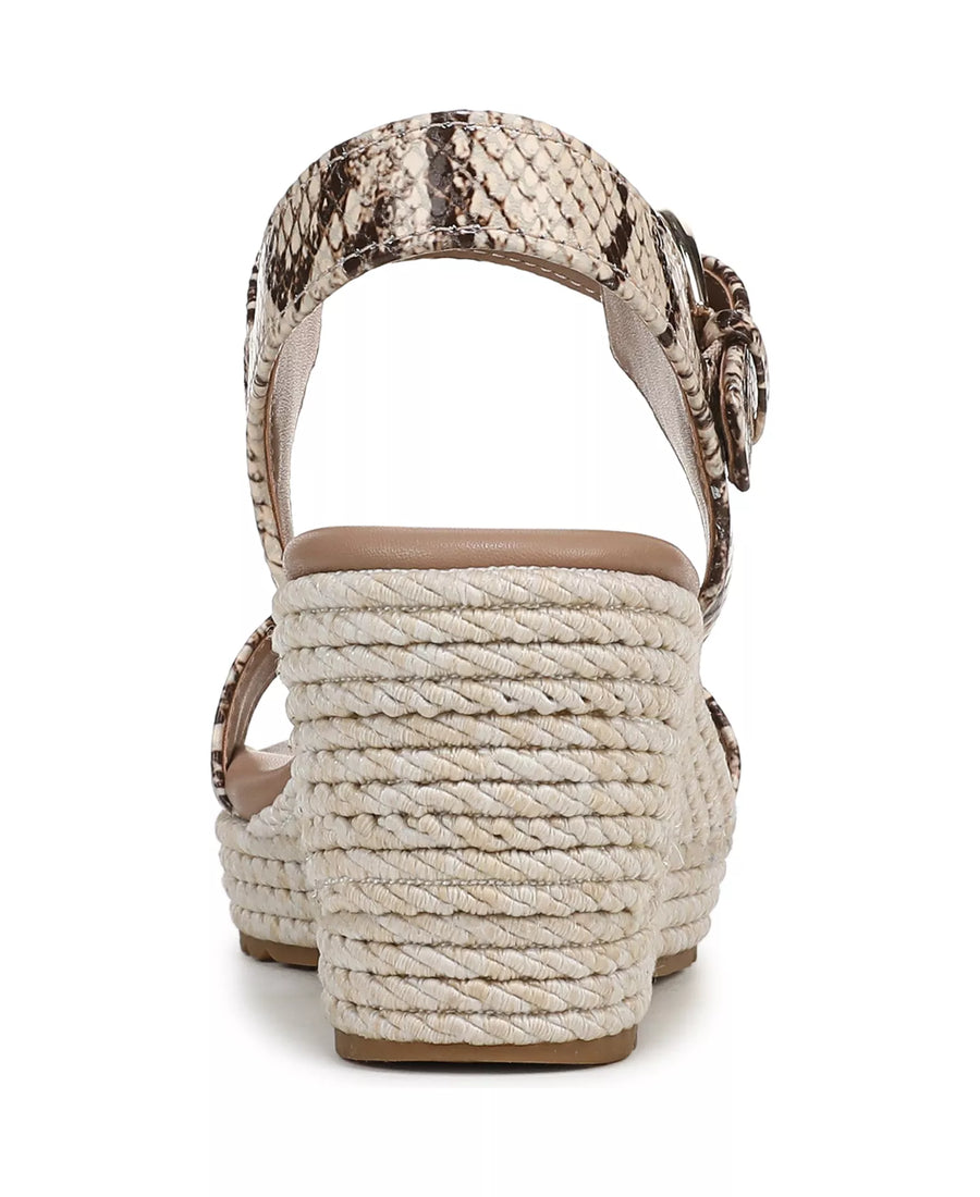 Naturalizer Women's Stella Open Round Toe Buckle Wedge Sandals