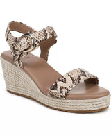 Naturalizer Women's Stella Open Round Toe Buckle Wedge Sandals