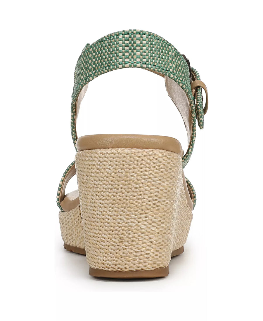 Naturalizer Women's Stella Open Round Toe Buckle Wedge Sandals