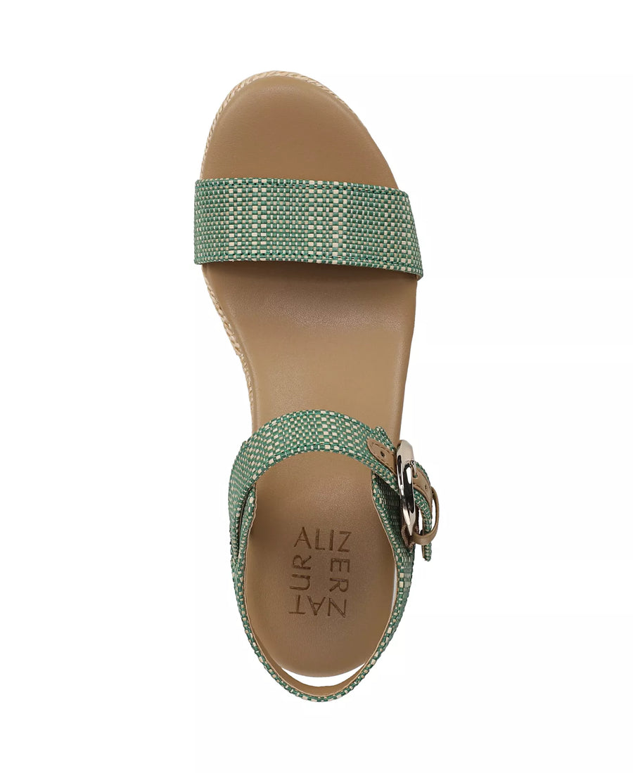 Naturalizer Women's Stella Open Round Toe Buckle Wedge Sandals