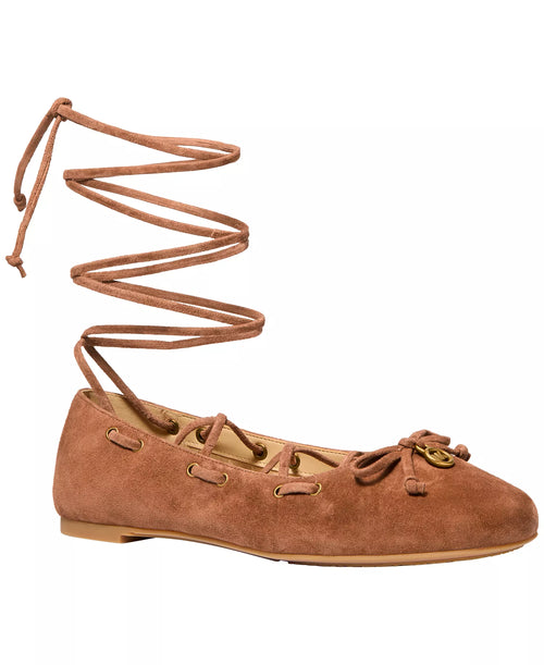 Michael Kors Women's Shae Flex Lace-Up Ballet Flats
