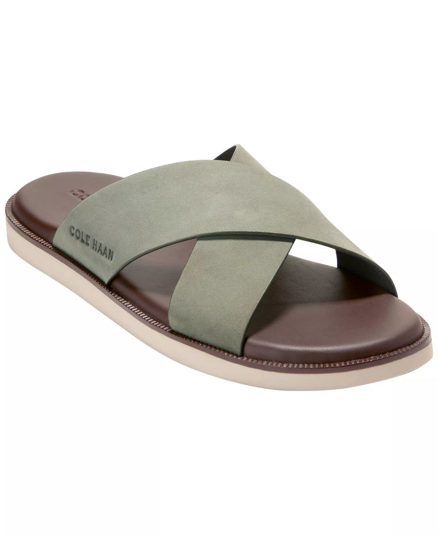 Cole Haan Men's Nantucket Cross Strap Slip-On Slide Sandals