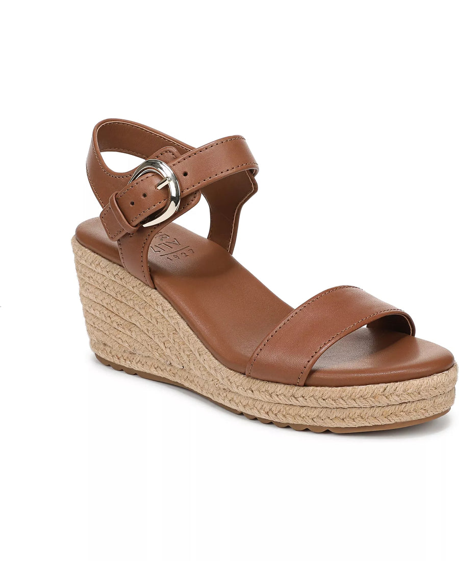 Naturalizer Women's Stella Open Round Toe Buckle Wedge Sandals