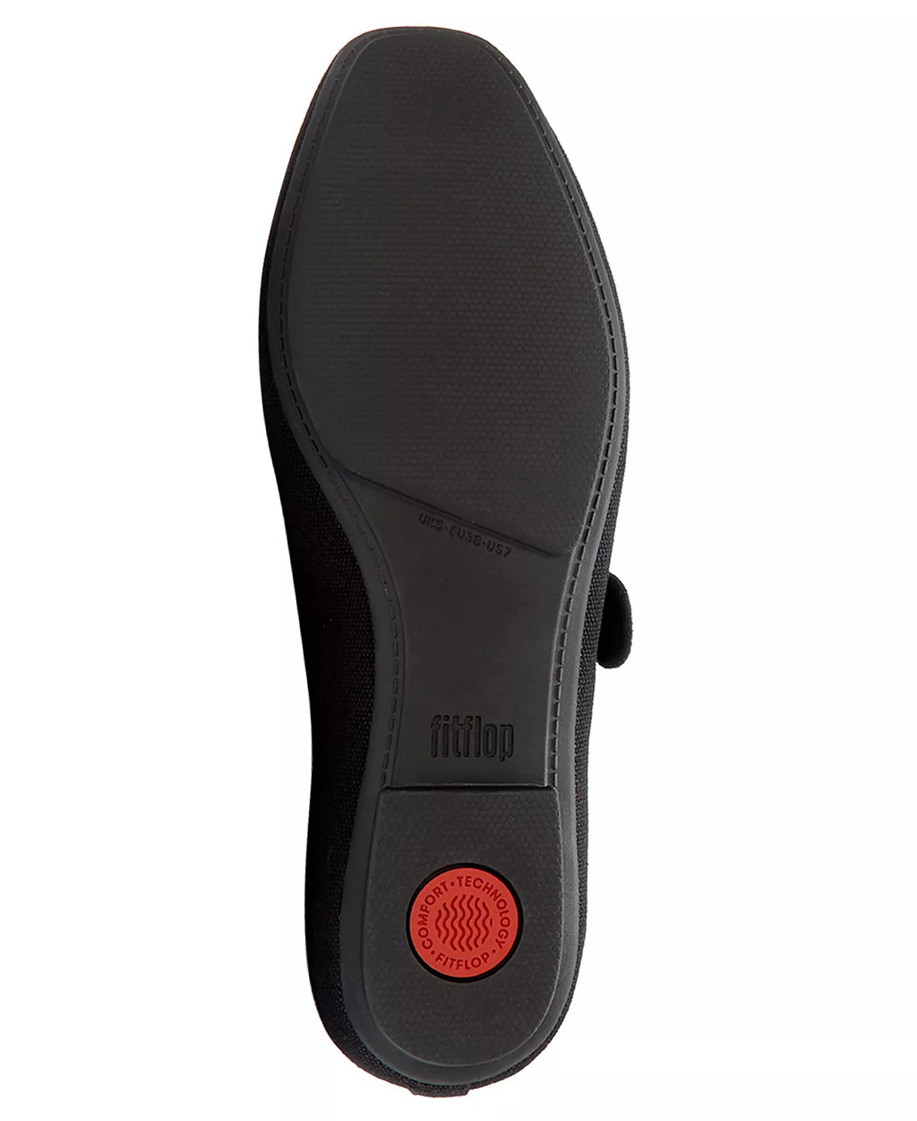 FitFlop Women's Delicato Wave Edge Canvas Mary Jane Flats