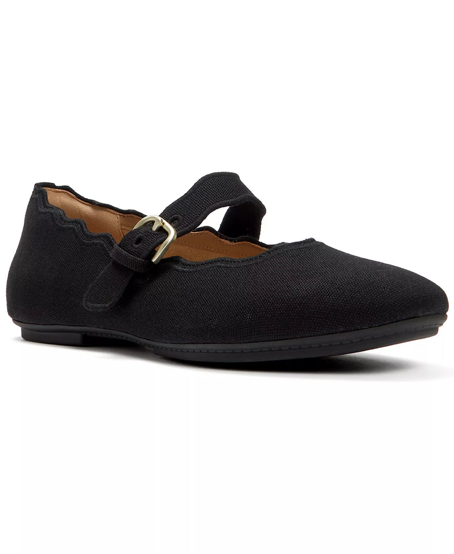 FitFlop Women's Delicato Wave Edge Canvas Mary Jane Flats