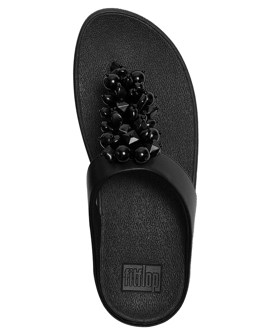 FitFlop Women's Fino Bead Cluster Toe Post Slip-On Sandals