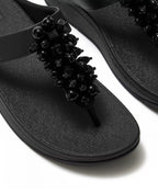 FitFlop Women's Fino Bead Cluster Toe Post Slip-On Sandals
