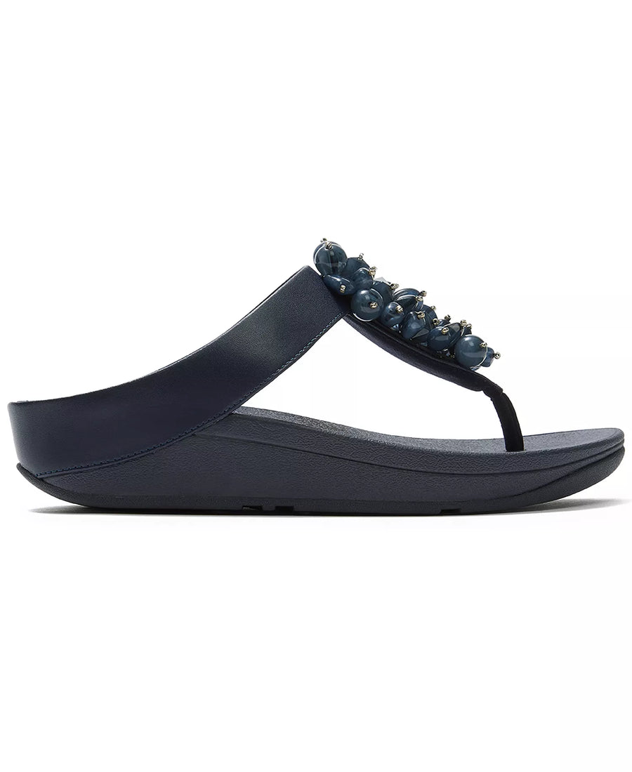 FitFlop Women's Fino Bead Cluster Toe Post Slip-On Sandals