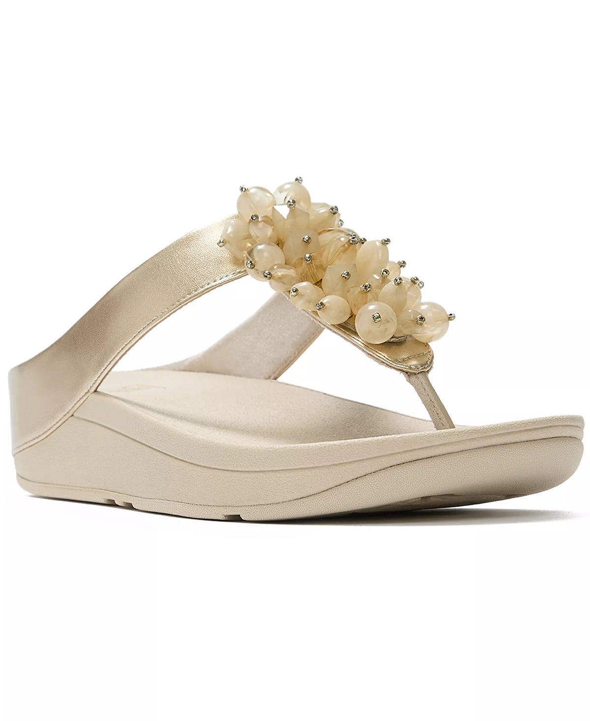 FitFlop Women's Fino Bead Cluster Toe Post Slip-On Sandals