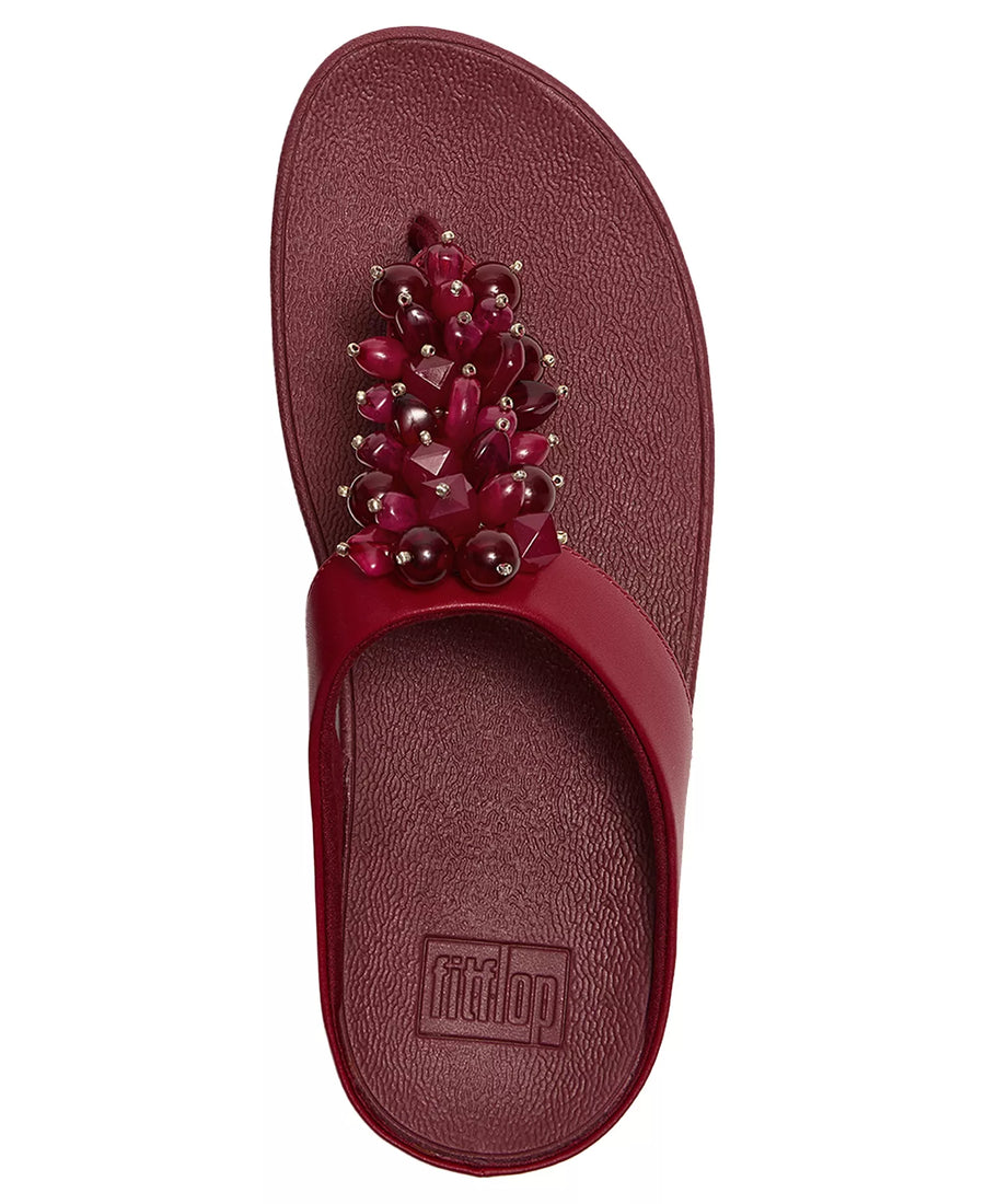 FitFlop Women's Fino Bead Cluster Toe Post Slip-On Sandals