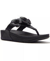 FitFlop Women's Lulu Flower Toe Post Slip-On Sandals
