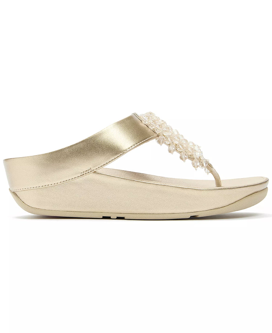 FitFlop Women's Rumba Iridescent Beaded Toe-Post Sandals