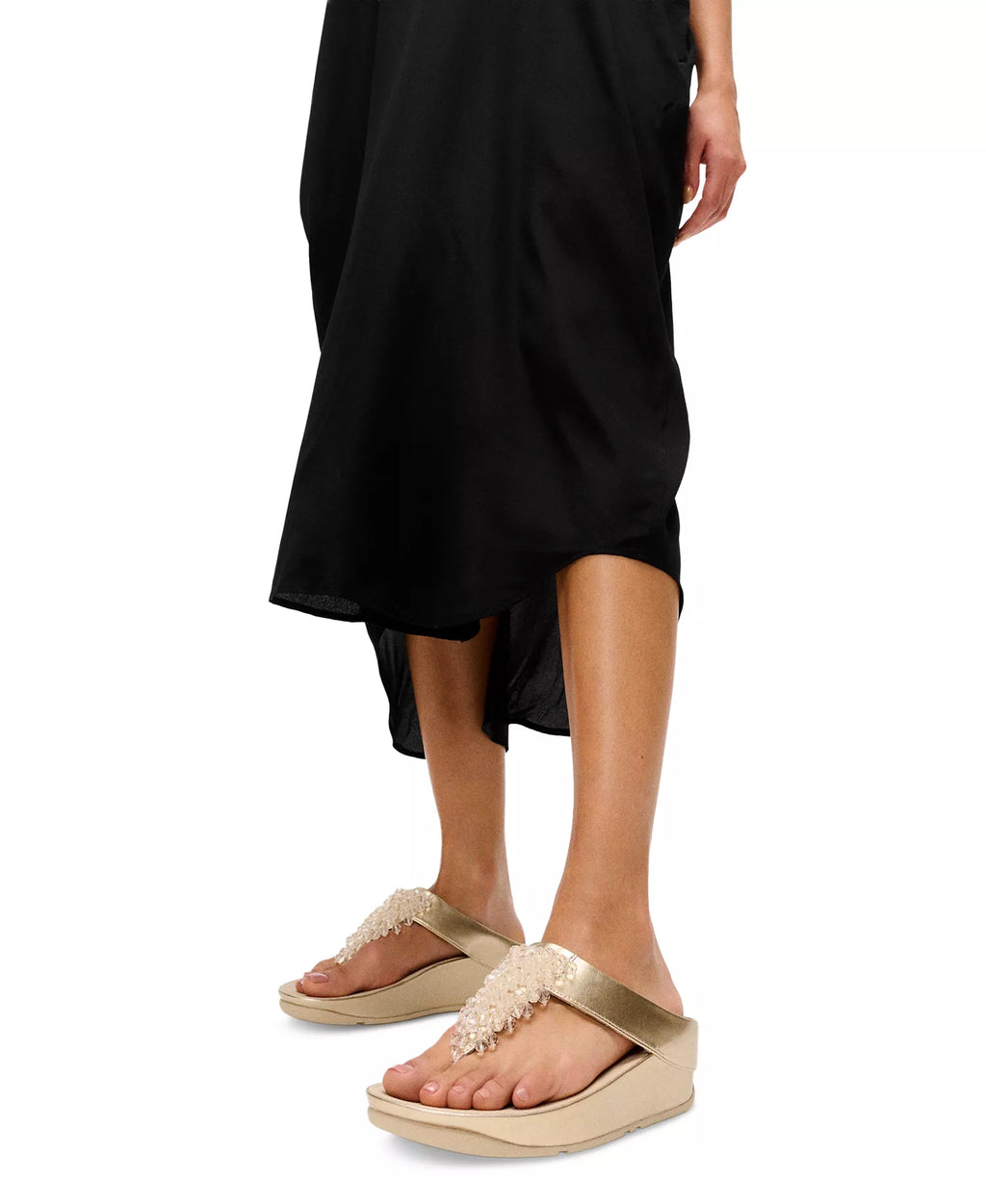 FitFlop Women's Rumba Iridescent Beaded Toe-Post Sandals