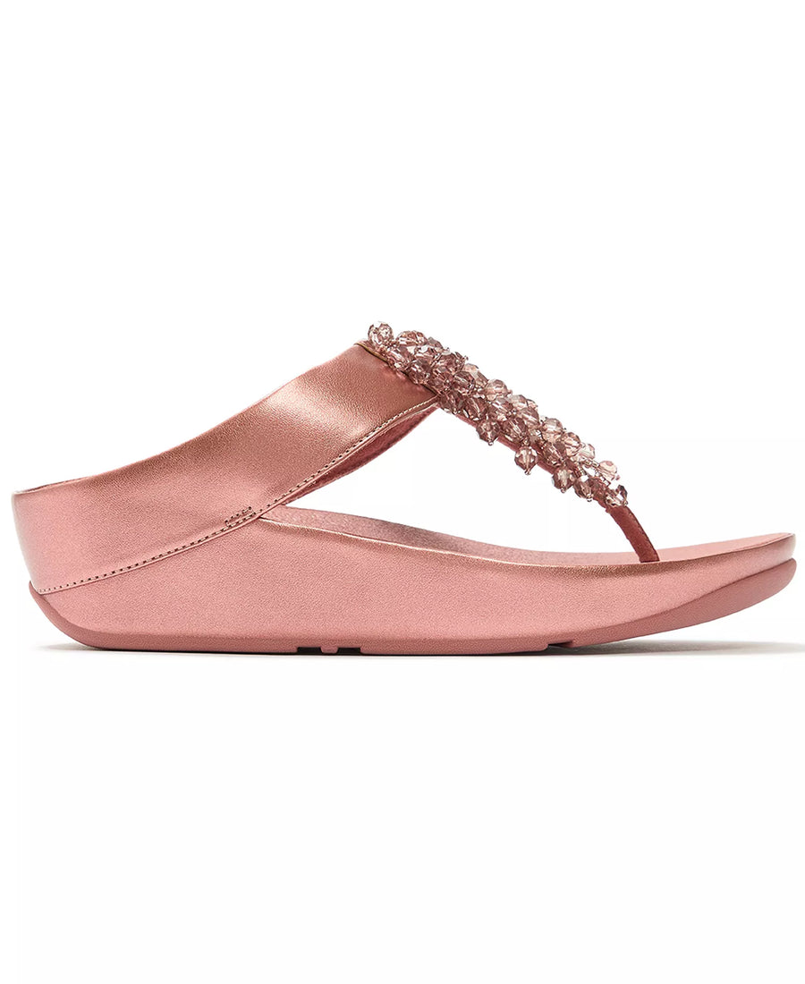 FitFlop Women's Rumba Iridescent Beaded Toe-Post Sandals