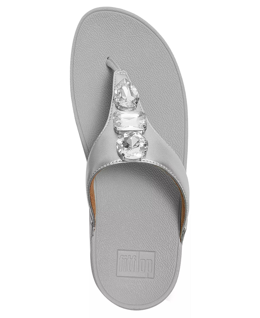 FitFlop Women's Lulu Ultra Jewel Metallic Toe Post Slip-On Sandals