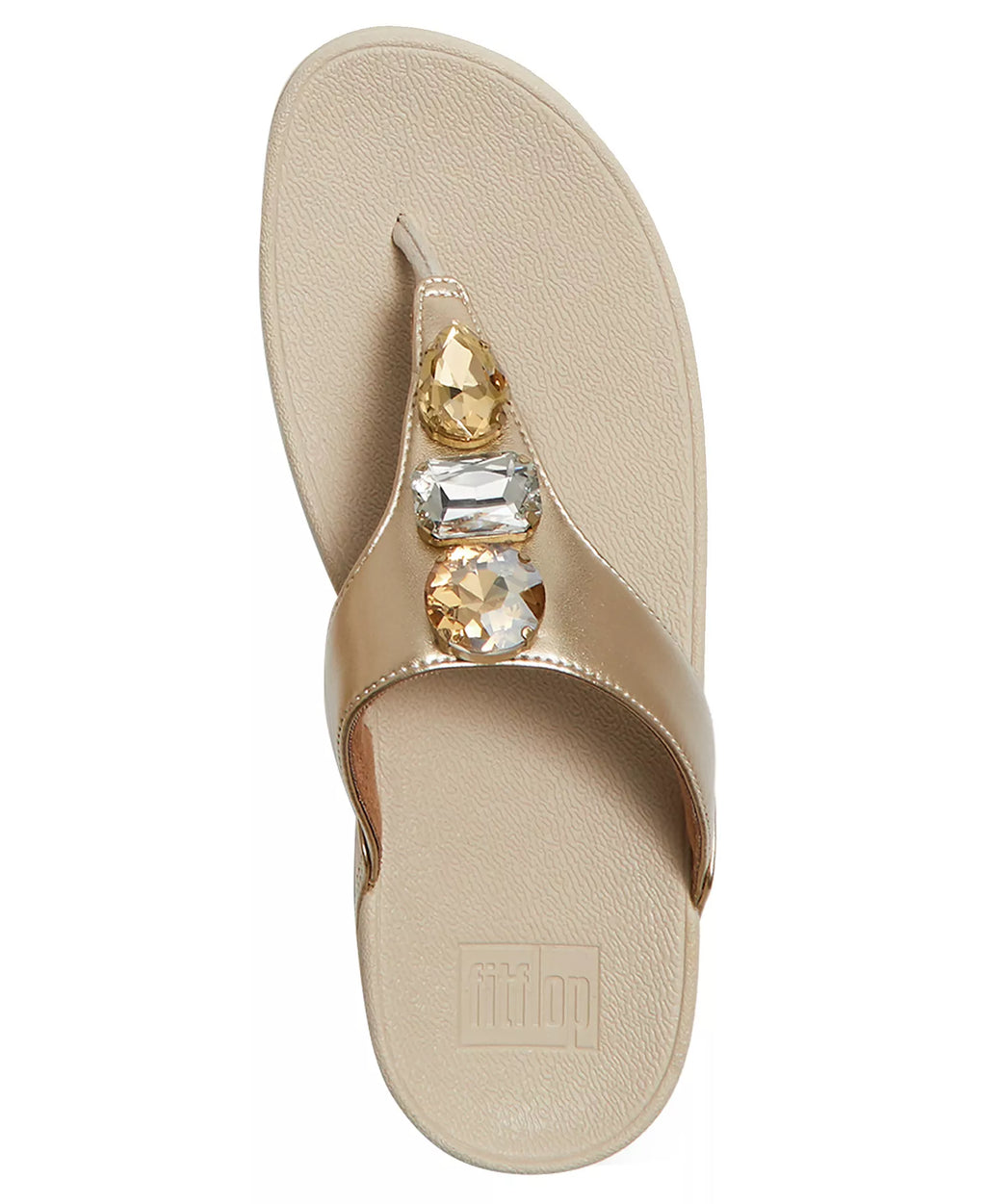 FitFlop Women's Lulu Ultra Jewel Metallic Toe Post Slip-On Sandals