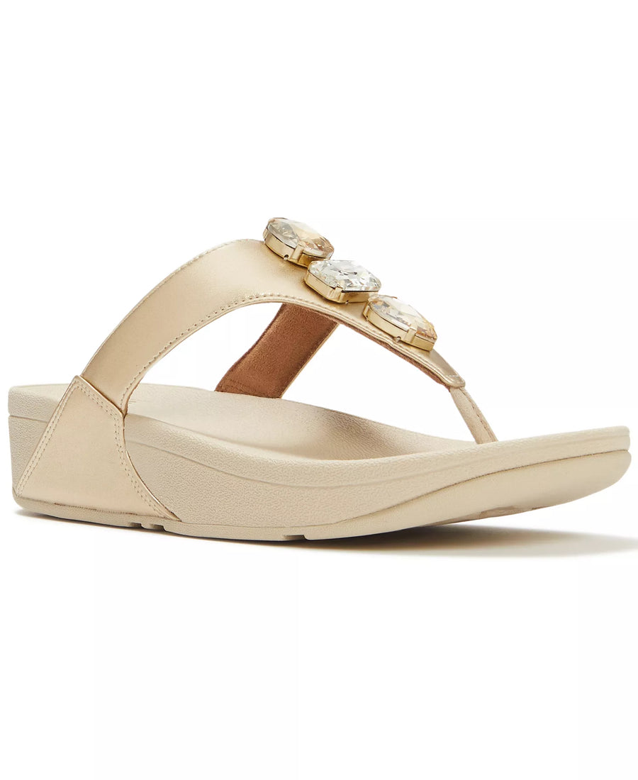 FitFlop Women's Lulu Ultra Jewel Metallic Toe Post Slip-On Sandals