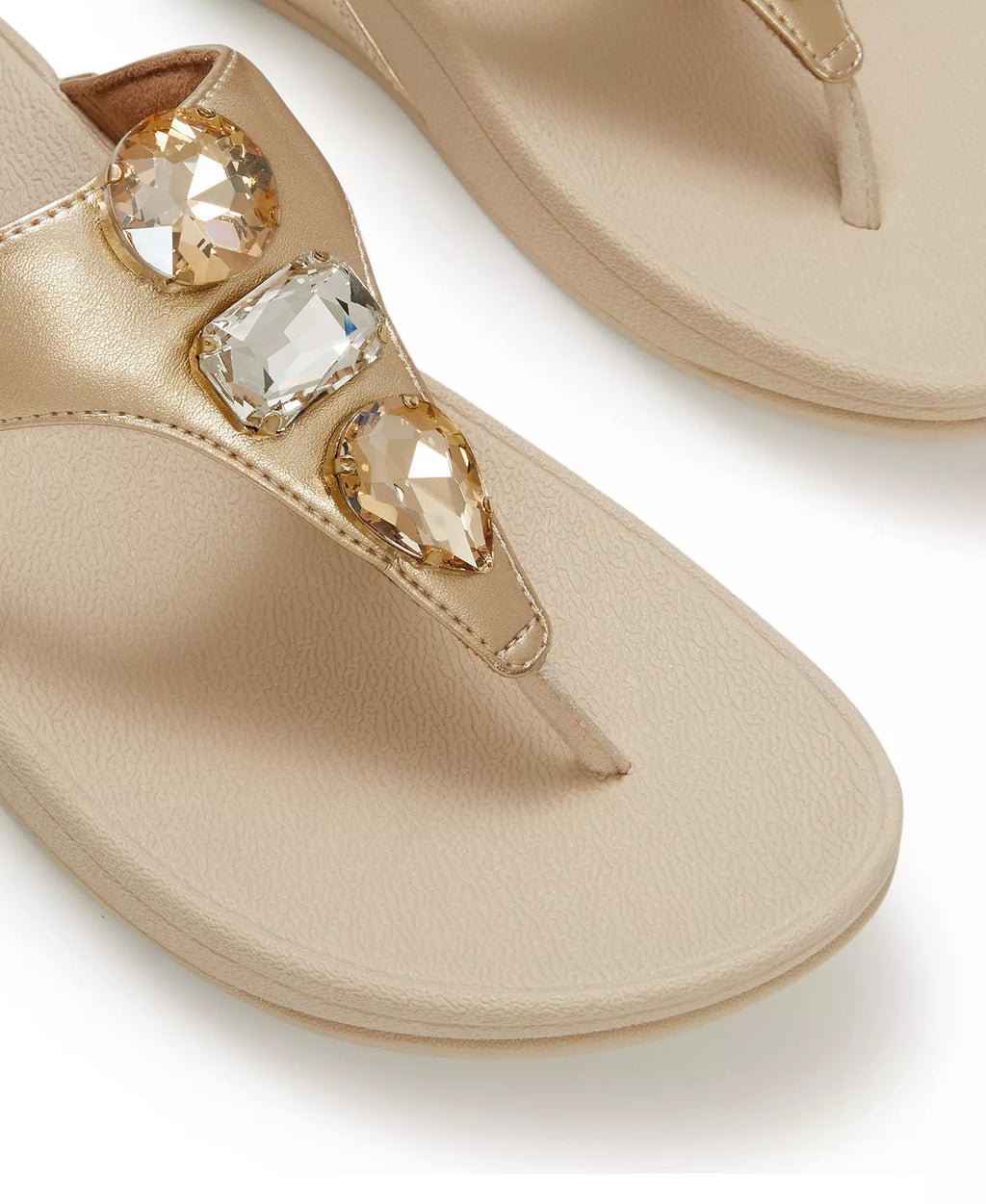 FitFlop Women's Lulu Ultra Jewel Metallic Toe Post Slip-On Sandals