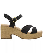 Clarks Women's Nerisa Twist Round Toe Wedge Sandals