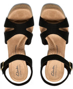 Clarks Women's Nerisa Twist Round Toe Wedge Sandals