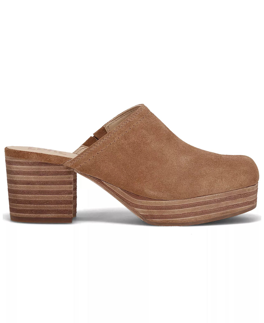 Frye Women's Campus Block Heel Leather Clogs