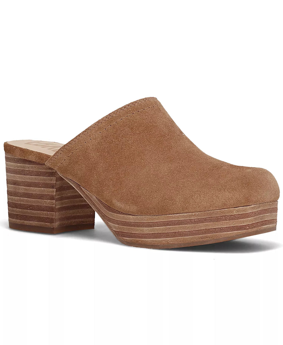 Frye Women's Campus Block Heel Leather Clogs