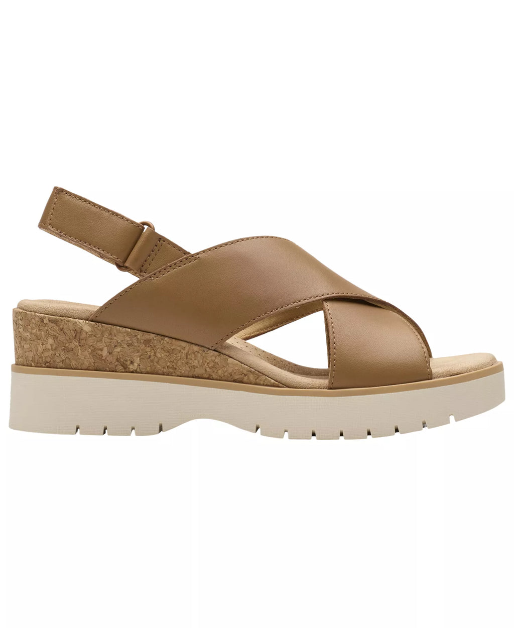 Clarks Women's Diaz Cross Round Toe Wedge Sandals