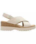 Clarks Women's Diaz Cross Round Toe Wedge Sandals