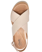 Clarks Women's Diaz Cross Round Toe Wedge Sandals